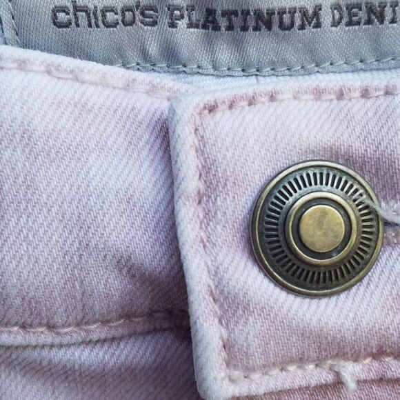 Chicos Platinum Denim Pinkish Wash Chicos size 1 - Picture 2 of 11